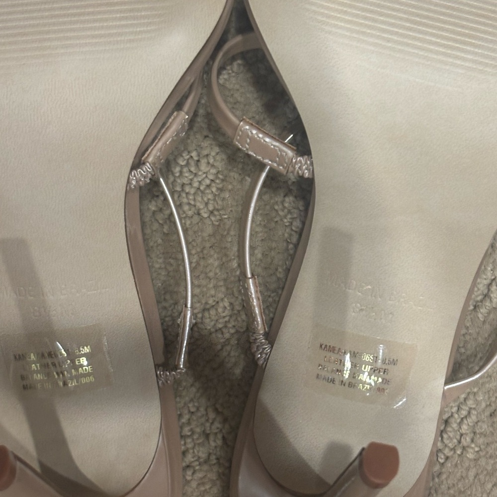 Steve Madden Women's Nude Shimmer Strappy Heels - Picture 6 of 7